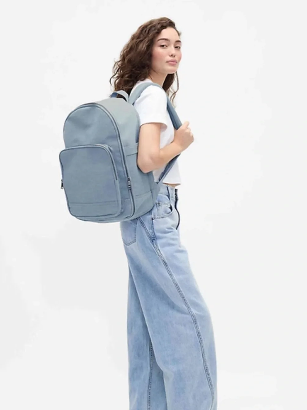 NWT Gap x Beis Collaboration Denim Backpack - Picture 6 of 16